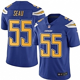 Nike Men & Women & Youth Chargers 55 Junior Seau Electric Blue Color Color Rush Limited Jersey,baseball caps,new era cap wholesale,wholesale hats